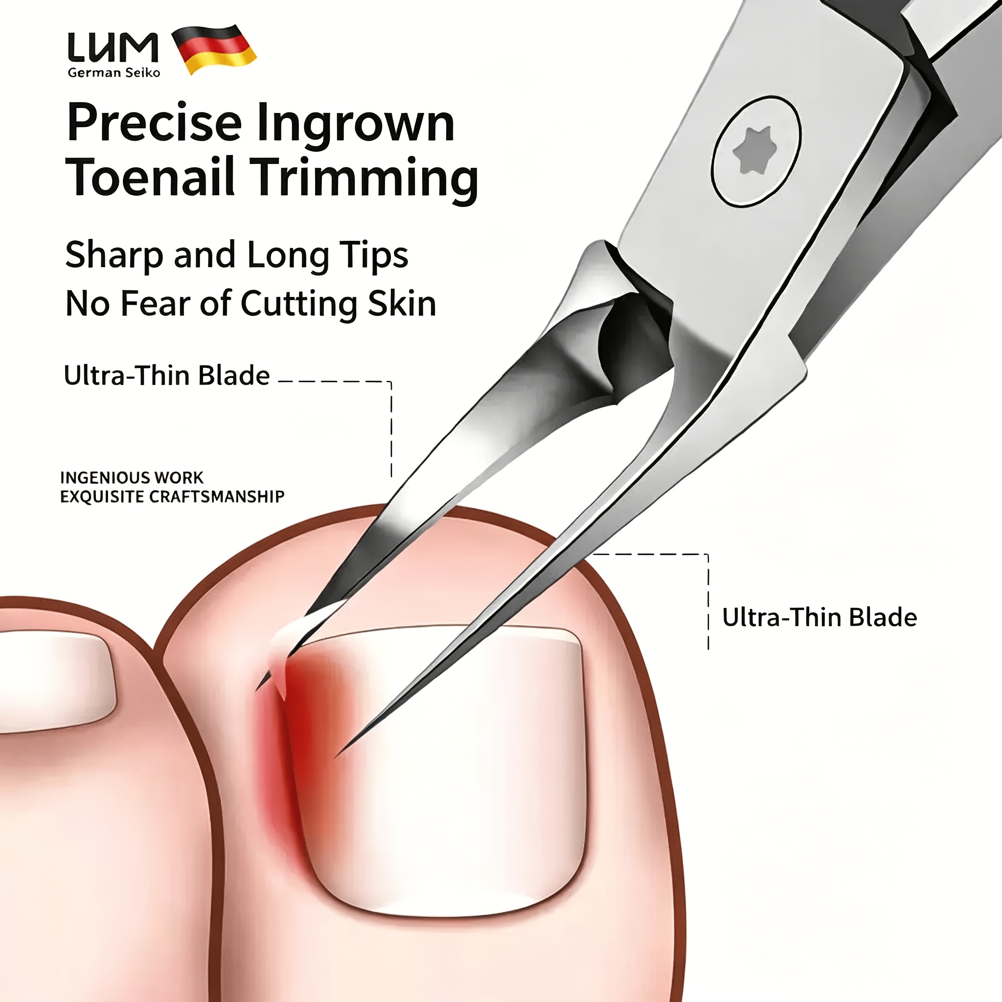 Nail Extension Form - 68° Arc Ingrown Toenail Clippers with