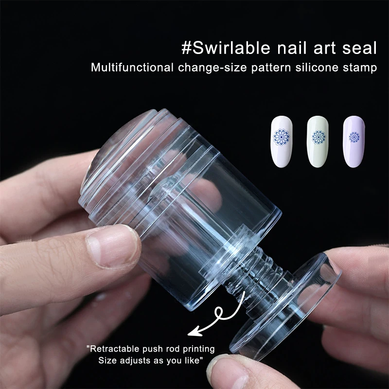 Nail Art Jelly - Rotatable Nail Stamper Jelly Printing Silicone