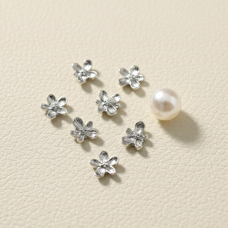 Nail Art Lilac - Lilac Flower 3D Alloy Nail Art