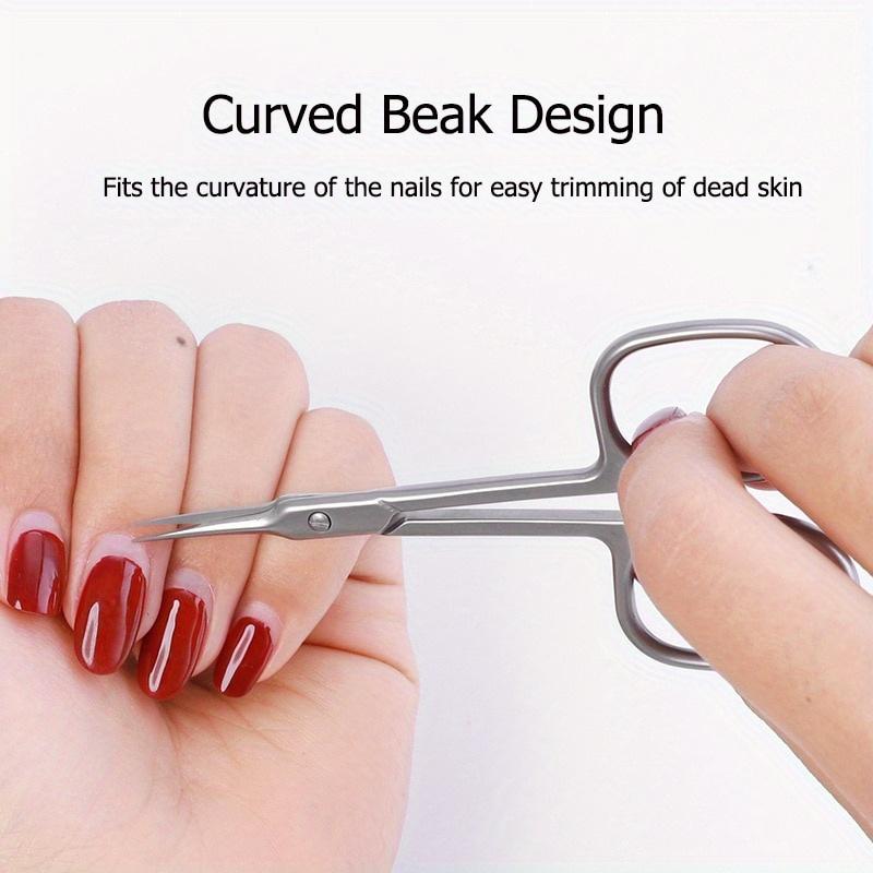 Nail Extension Form - 1Pc Russian Manicure Scissors Curved Tip