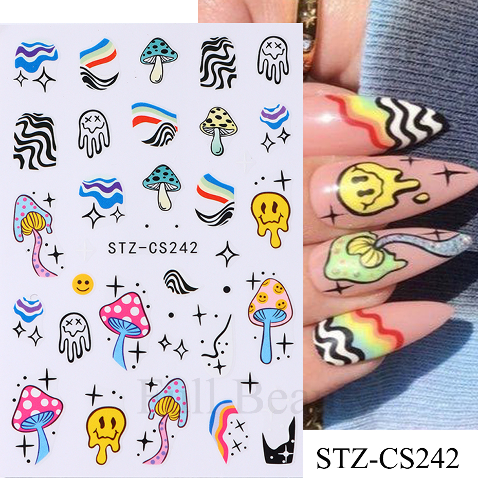9pcs Evil Eye Flower Nail Stic - огляд і ціна Nail Art Full Design