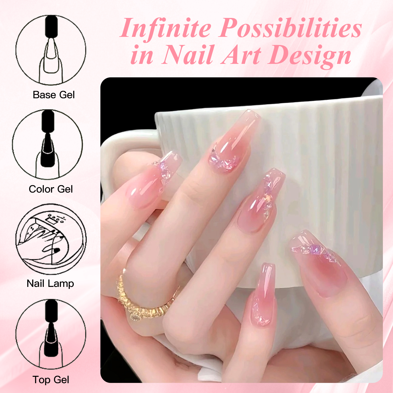 8pcs Nude Jelly Gel Nail Polis - огляд і ціна Nail Art Jelly