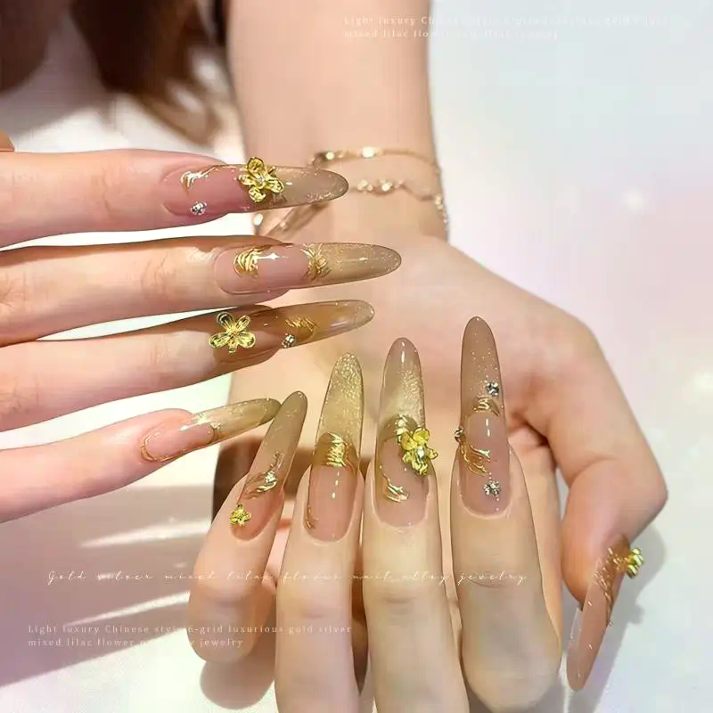 20/30pcs 3D Alloy Flower Nail  - огляд і ціна Nail Art Lilac