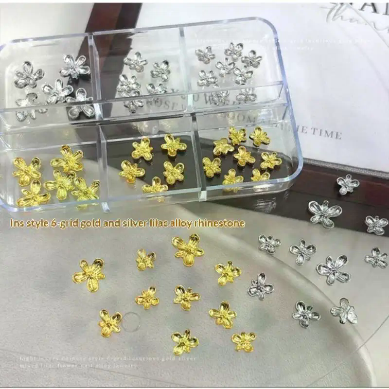 20/30pcs 3D Alloy Flower Nail  - огляд і ціна Nail Art Lilac