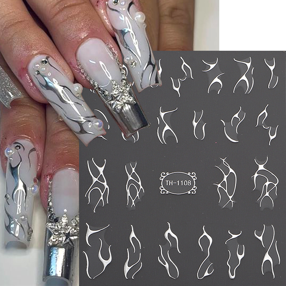 3D Metalic Line Nail Stickers  - огляд і ціна Nail Art Full Design
