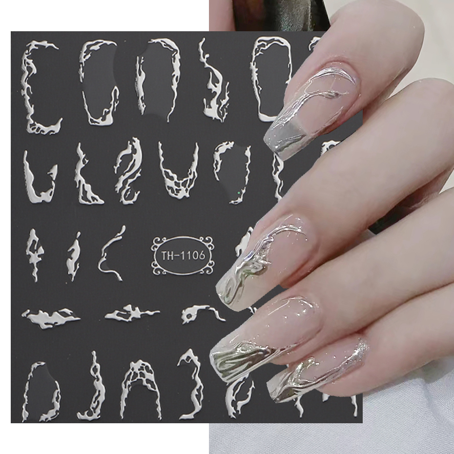 3D Metalic Line Nail Stickers  - огляд і ціна Nail Art Full Design