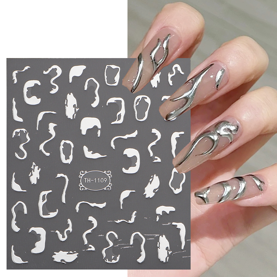 3D Metalic Line Nail Stickers  - огляд і ціна Nail Art Full Design