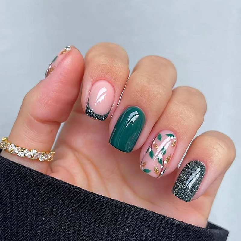 24Pcs Reusable Fake Nails Shor - огляд і ціна Nail Art Full Design