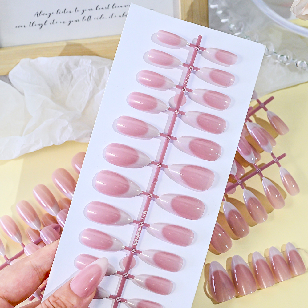 120pcs Pink Medium Almond Fren - огляд і ціна Nail Art Pink