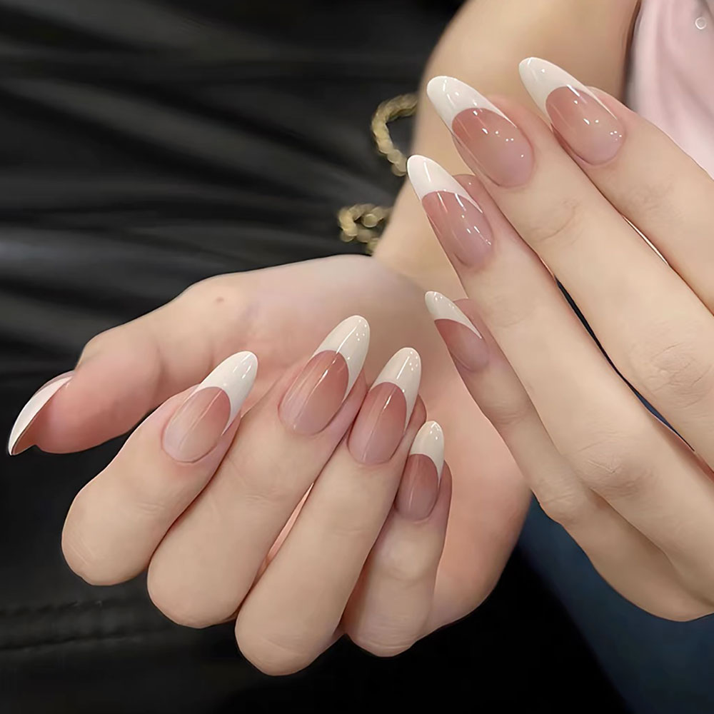 120pcs Pink Medium Almond Fren - огляд і ціна Nail Art Pink