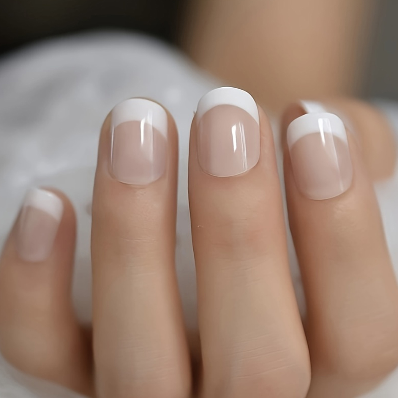 24PCS French white border shor - огляд і ціна Nail Art French Nails