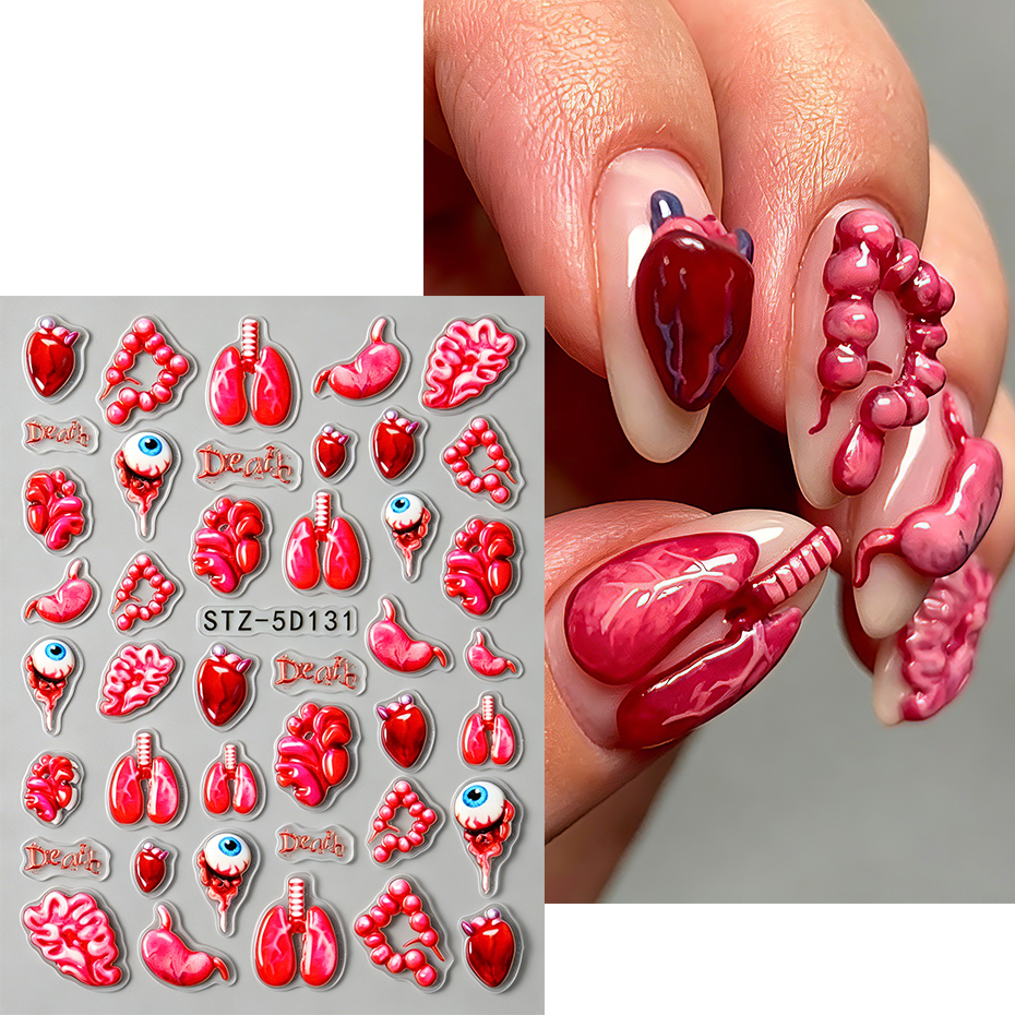 2pcs 3D Halloween Nail Sticker - огляд і ціна Nail Art Full Design
