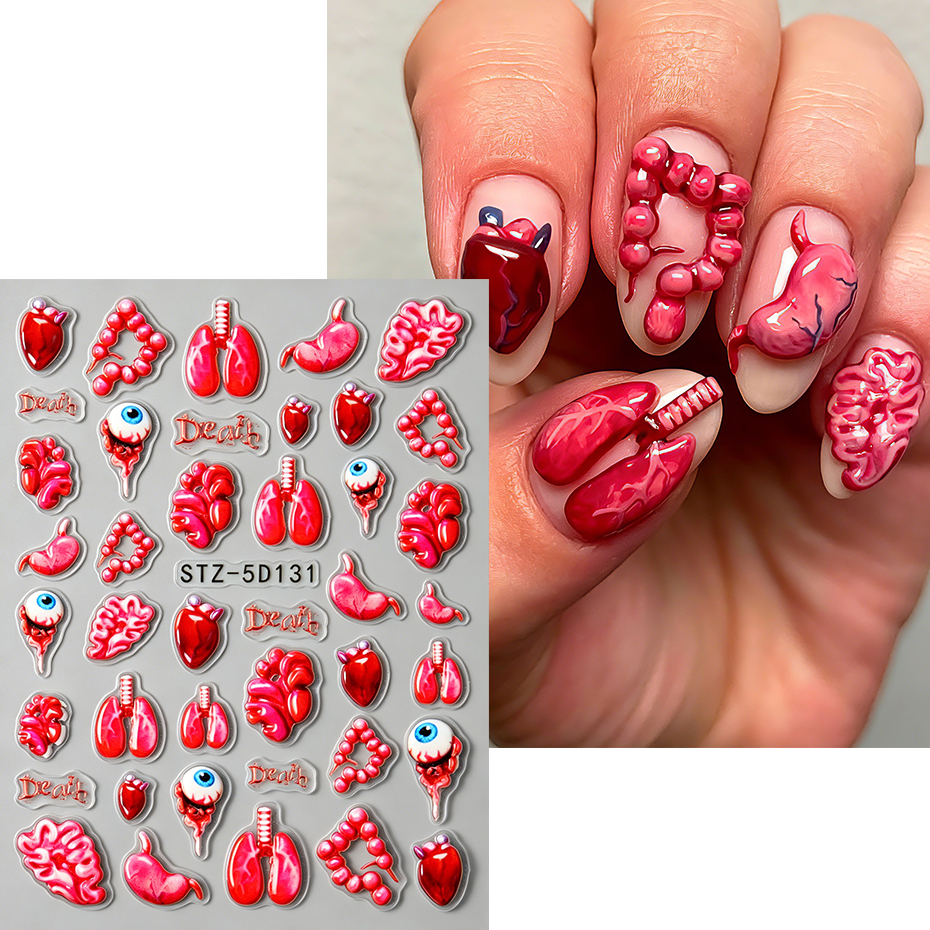 2pcs 3D Halloween Nail Sticker - огляд і ціна Nail Art Full Design