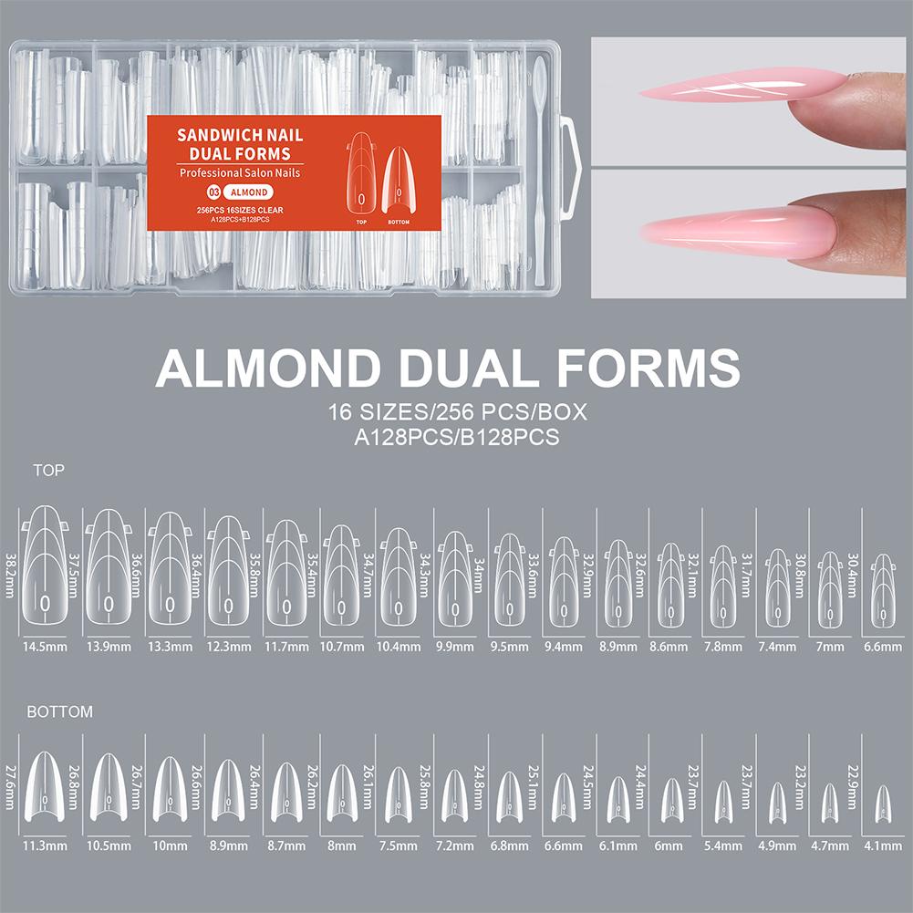 256Pcs Sandwich Nail Dual Exte - огляд і ціна Nail Extension Form