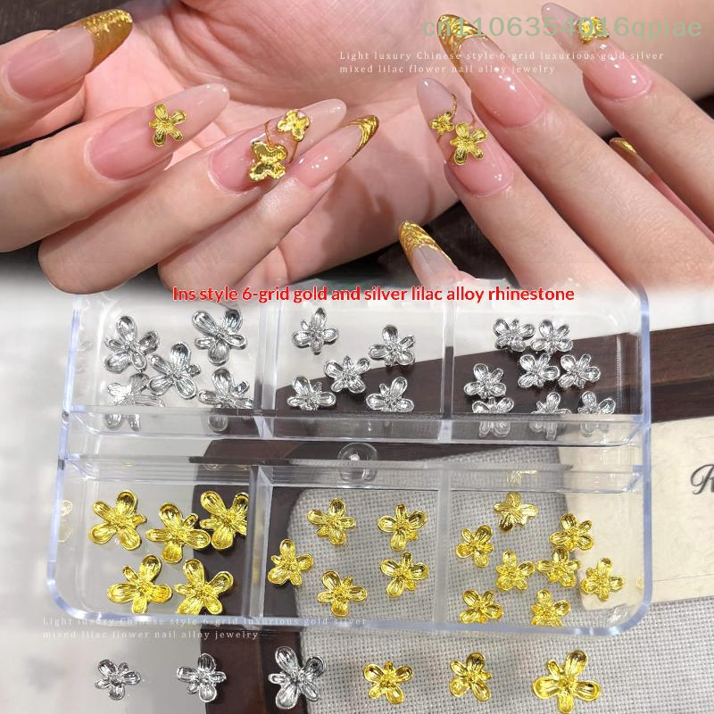 （Summer4）20/30 Pcs 3D Alloy Fl - огляд і ціна Nail Art Lilac
