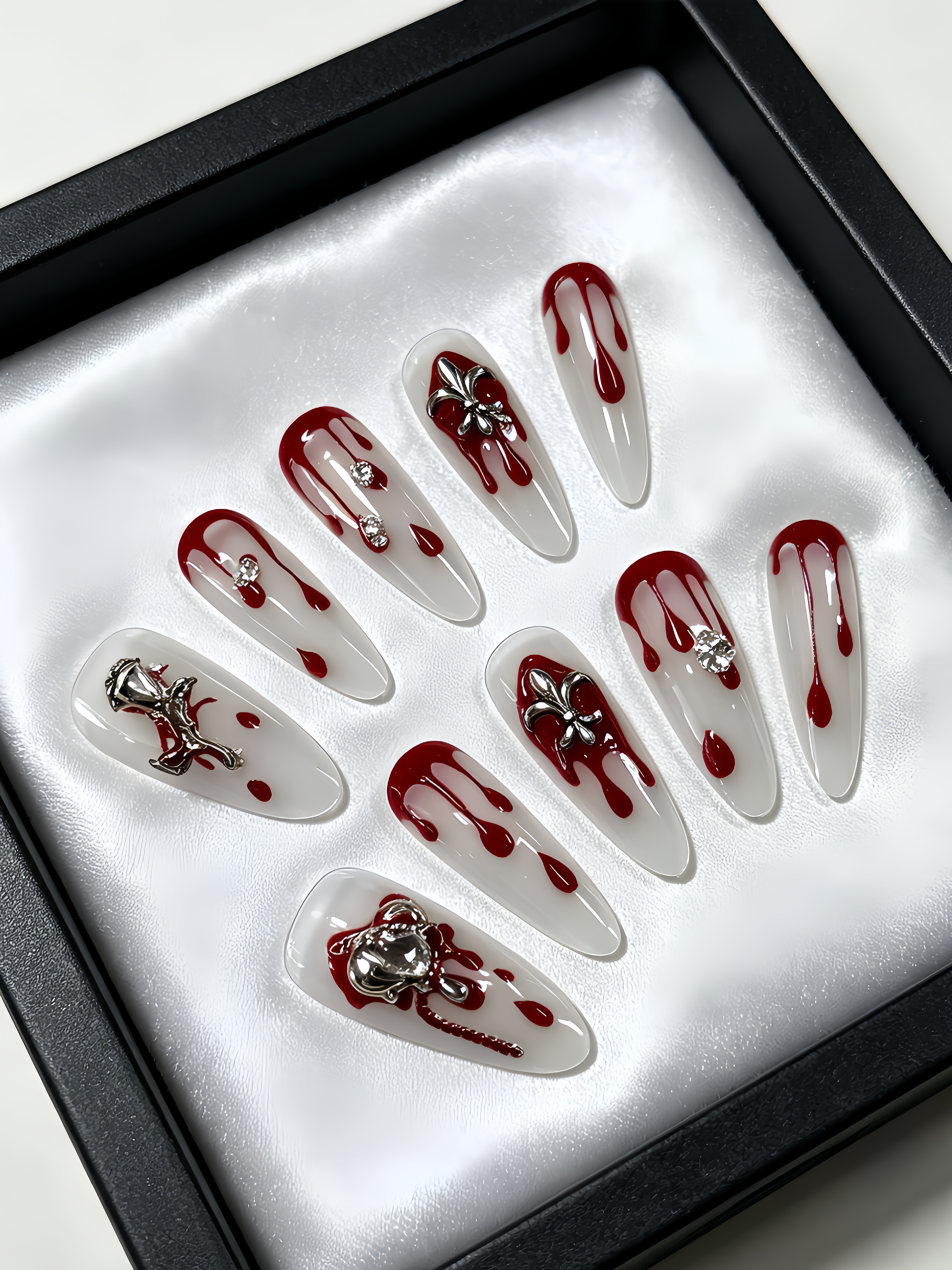 10 Long Waterdrop-Shaped Press - огляд і ціна Nail Art Jelly