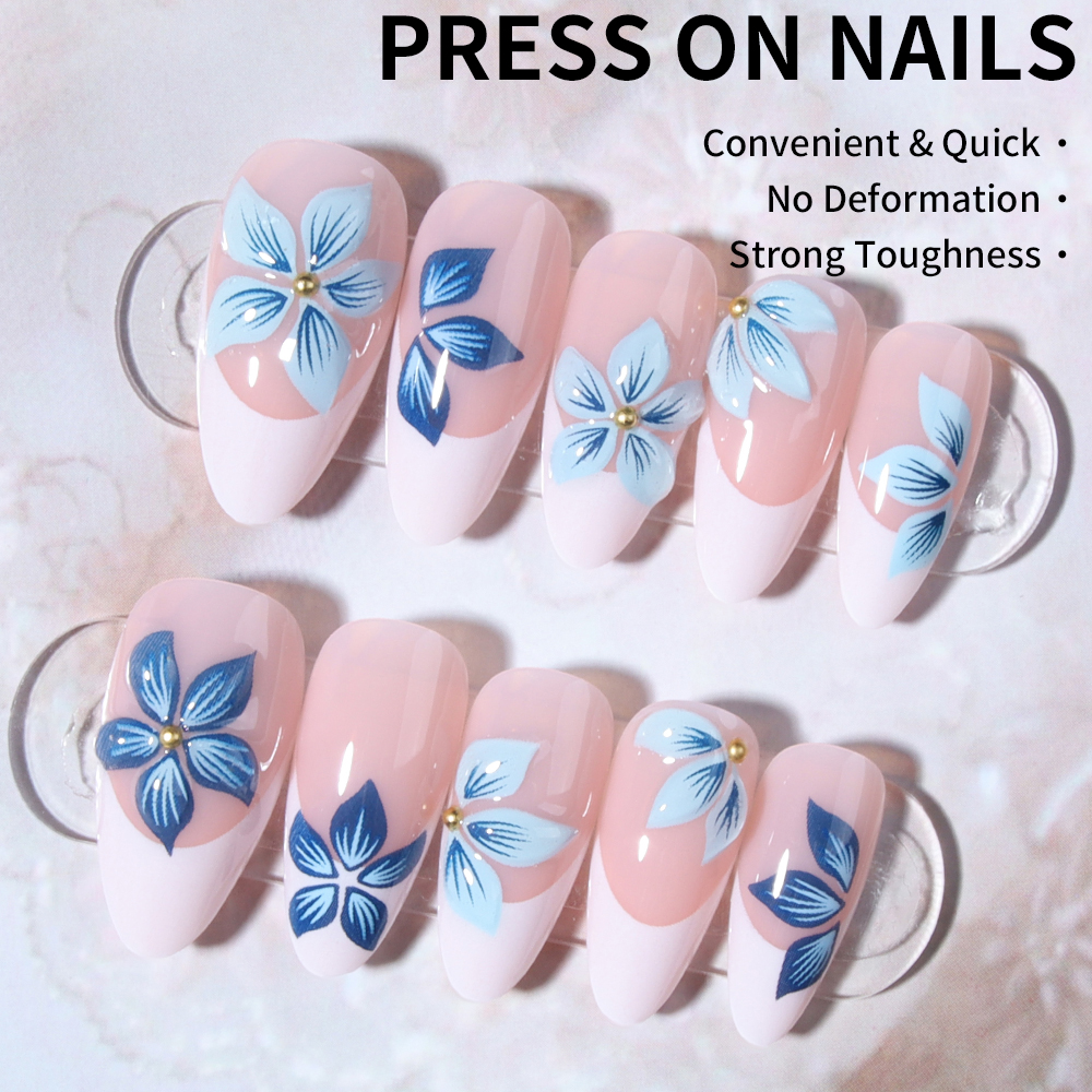 24pcs Almond 3d gel flower whi - огляд і ціна Nail Art Jelly