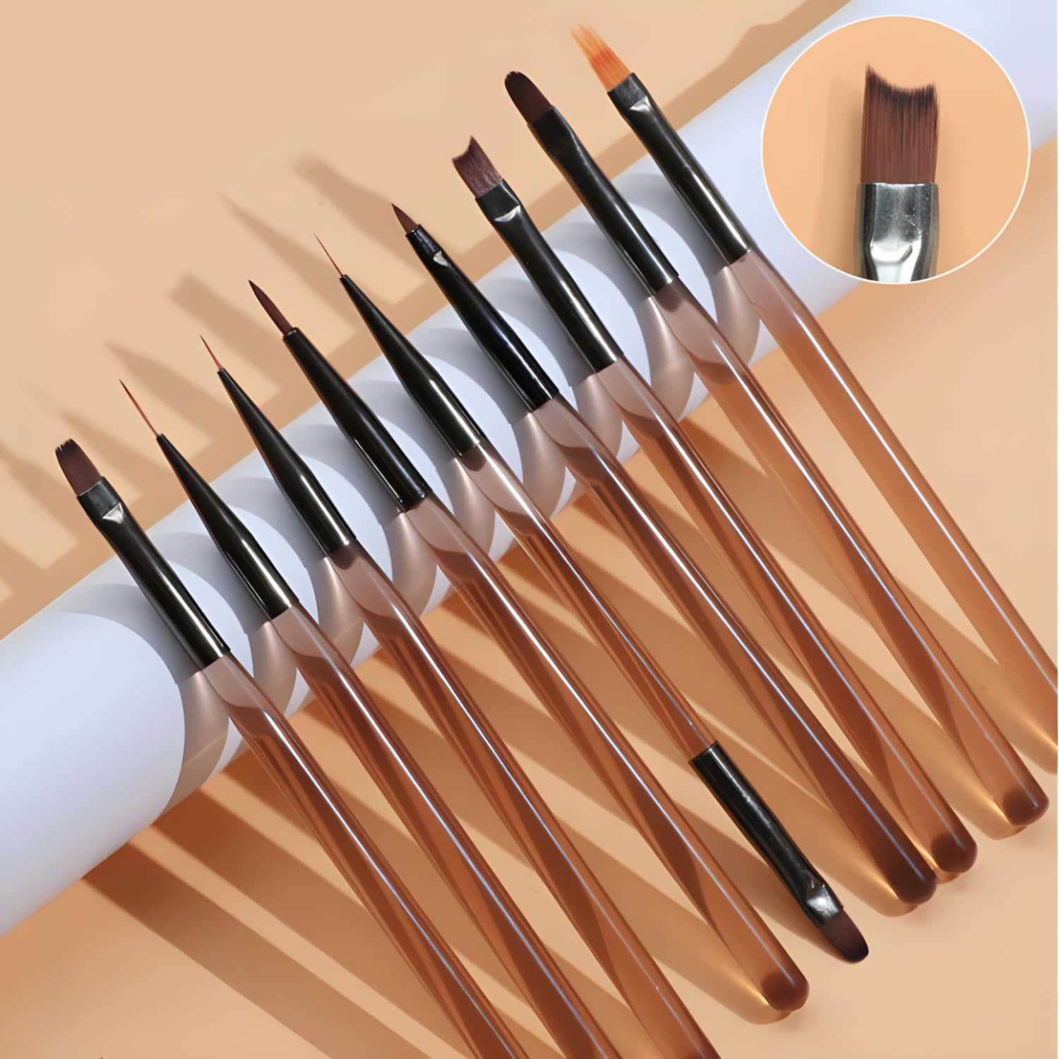LINMANDA 9Pcs Nail Brush Liner - огляд і ціна Nail Art Navy