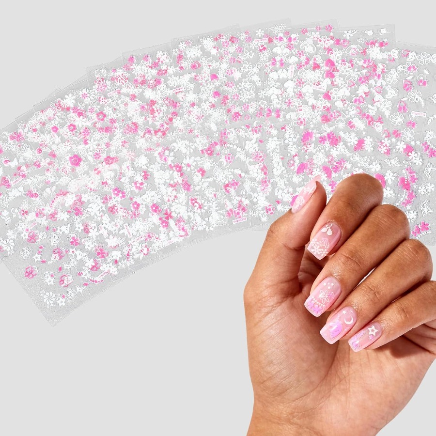 30 Sheets 3D Self Adhesive Flo - огляд і ціна Nail Art Pink