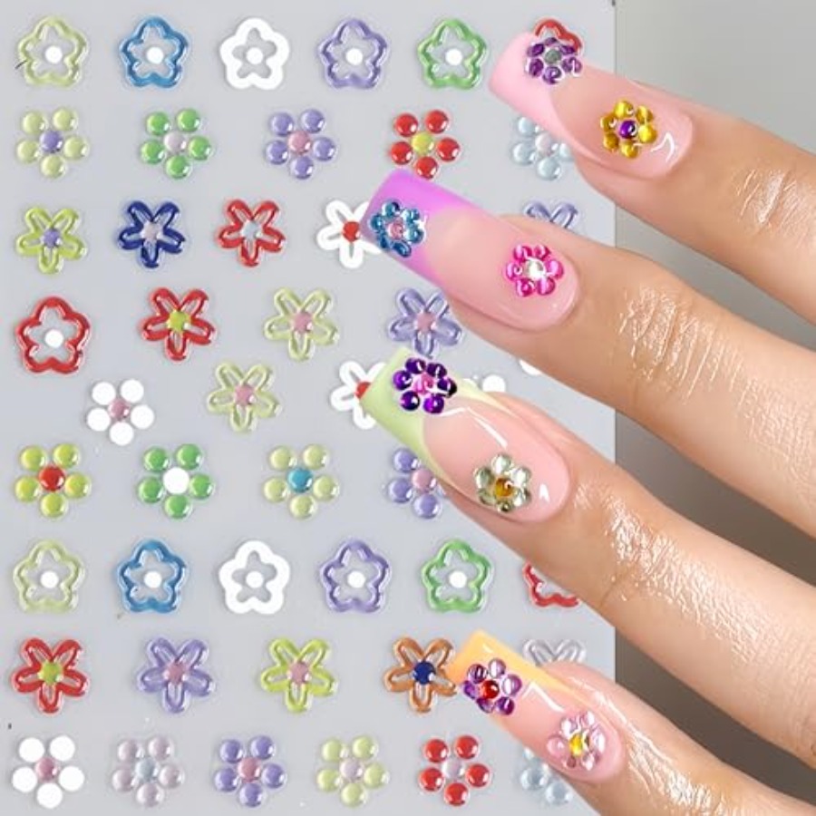 3 Sheets Flower Nail Art Stick - огляд і ціна Nail Art Jelly