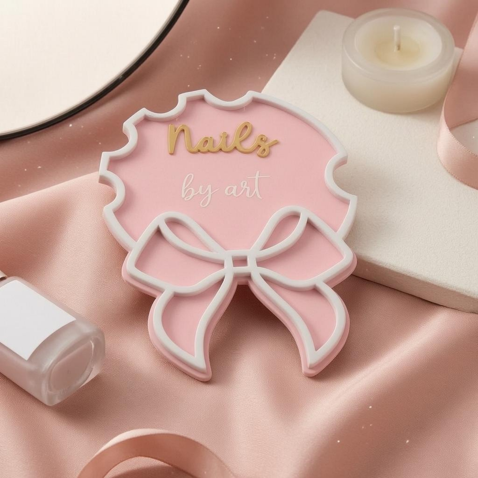 Nail Art Sign Pink Ribbon Bow  - огляд і ціна Nail Art Pink
