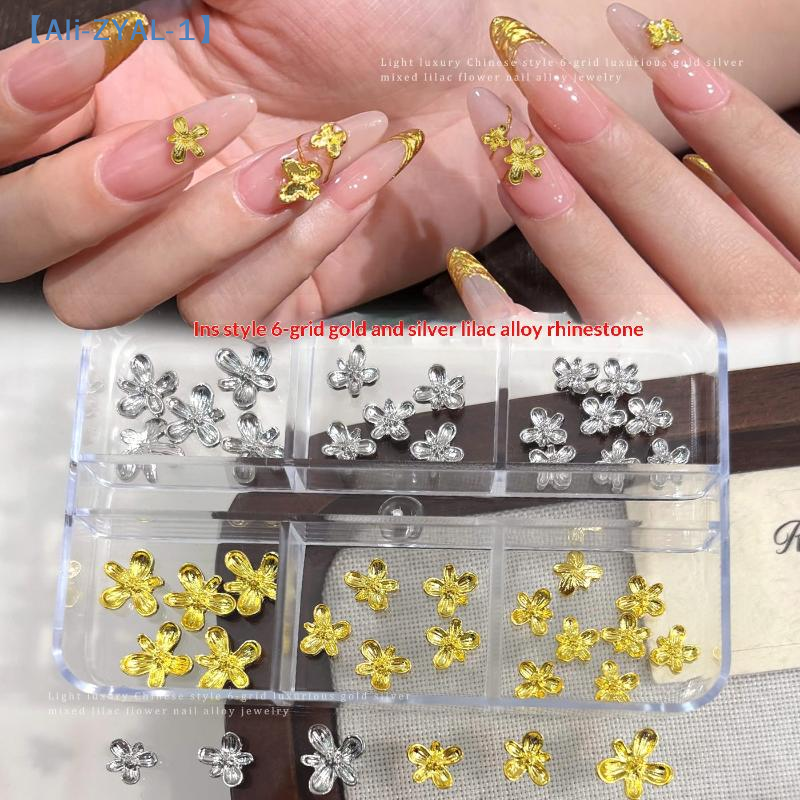 20/30pcs 3D Alloy Flower Nail  - огляд і ціна Nail Art Lilac