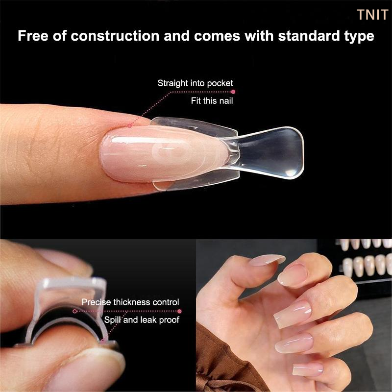 60pcs/box Coffin Dual Nail For - огляд і ціна Nail Extension Form