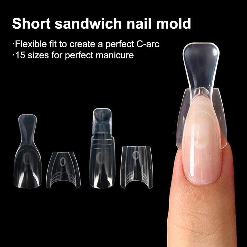 60pcs/box Coffin Dual Nail For - огляд і ціна Nail Extension Form