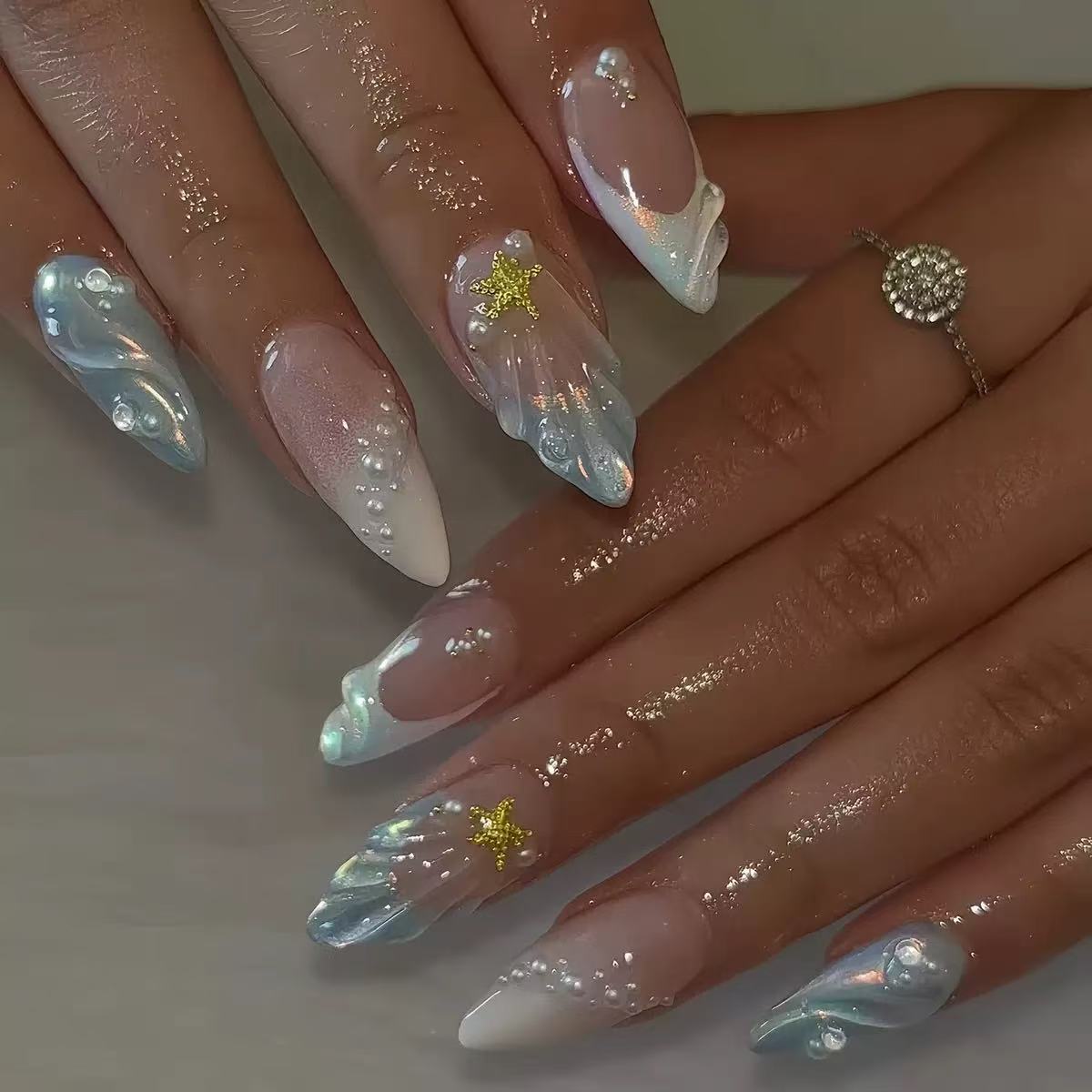 24pcs Short Oval 3D Gel Nail S - огляд і ціна Nail Art French Nails