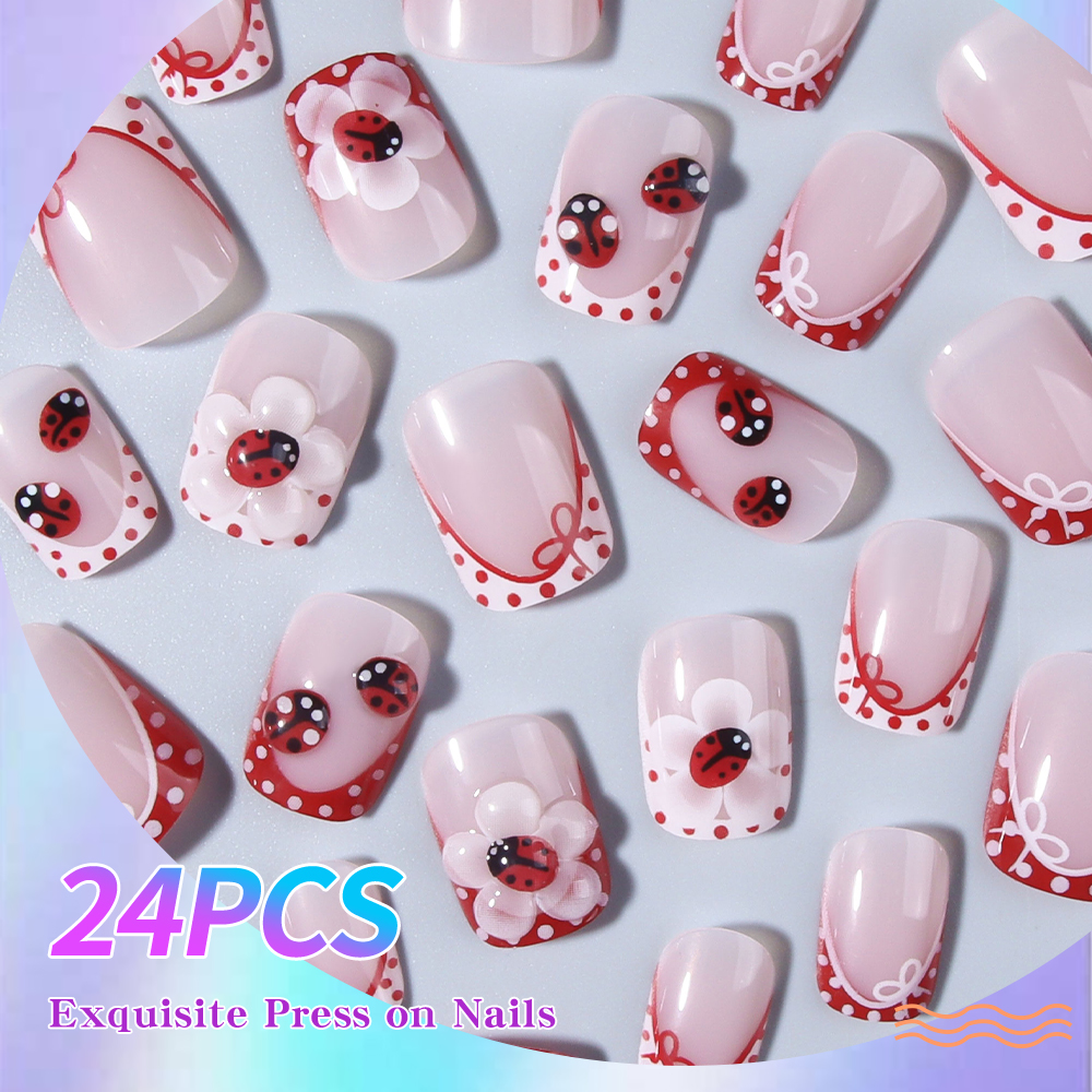 24 pieces per set. Rectangular - огляд і ціна Nail Art French Nails
