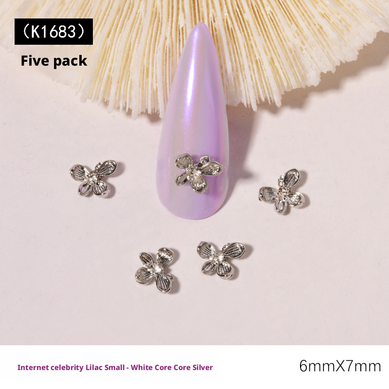 10Pcs Y2K Lilac Flower 3D Nail - огляд і ціна Nail Art Lilac