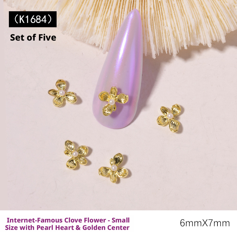 10Pcs Y2K Lilac Flower 3D Nail - огляд і ціна Nail Art Lilac