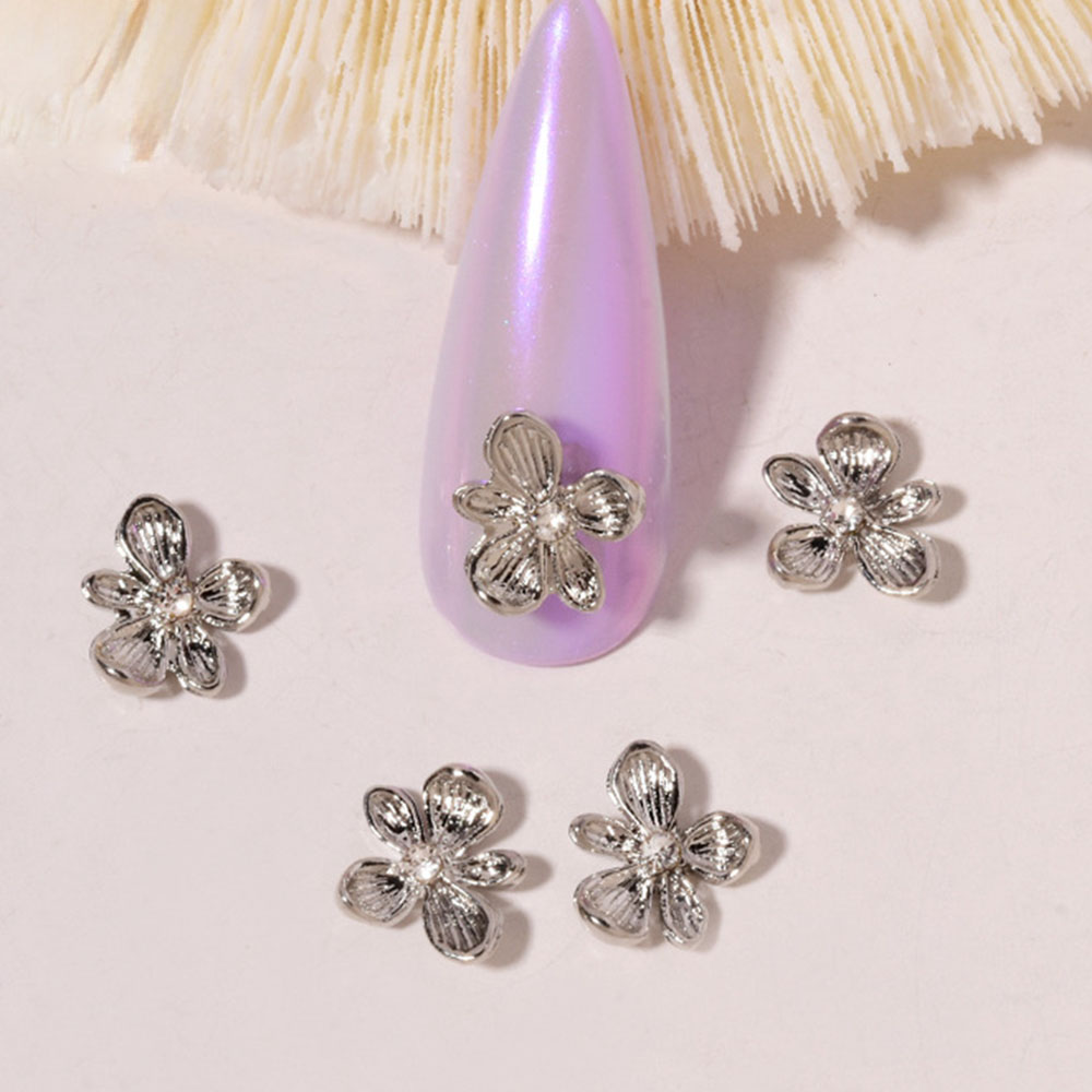 10pcs Gold Rhinestone Flower 3 - огляд і ціна Nail Art Lilac