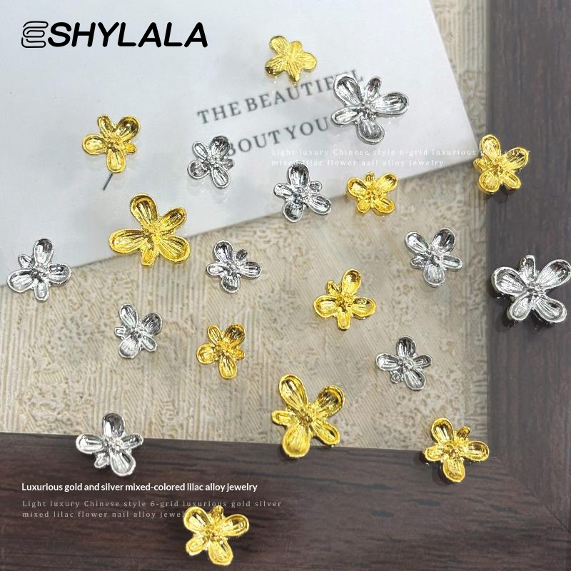 20/30pcs 3D Alloy Flower Nail  - огляд і ціна Nail Art Lilac
