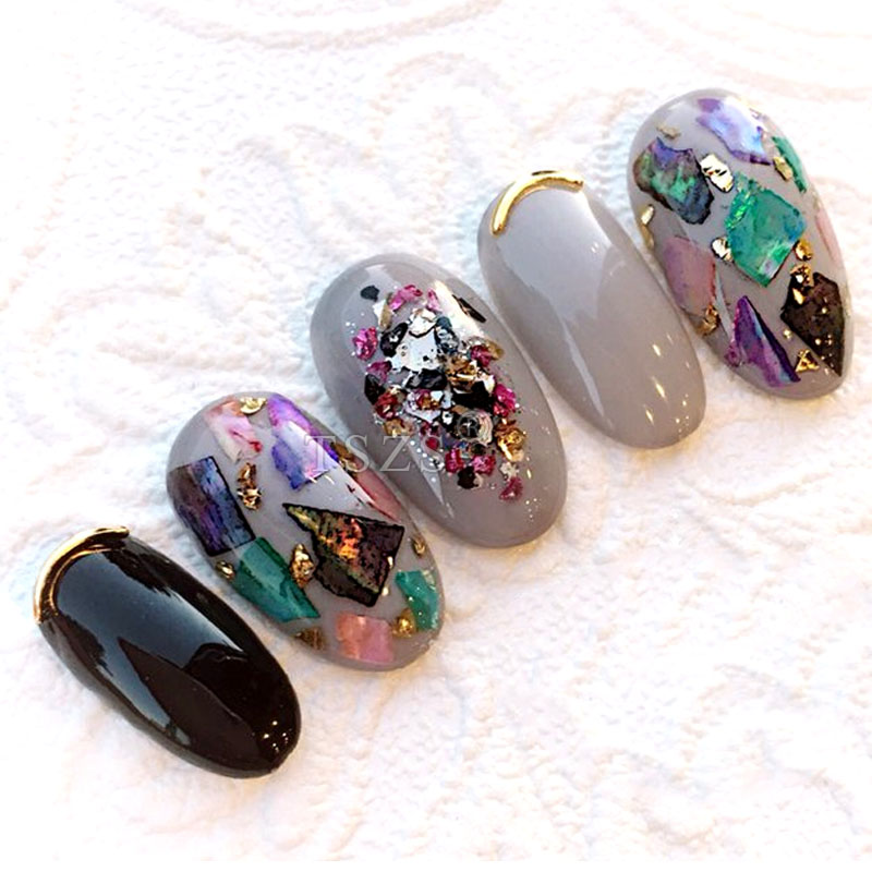 TSZS 200pcs Short Medium Oval  - огляд і ціна Nail Art Navy