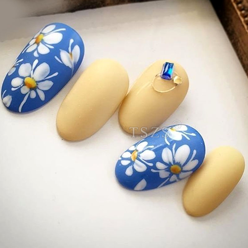 TSZS 200pcs Short Medium Oval  - огляд і ціна Nail Art Navy
