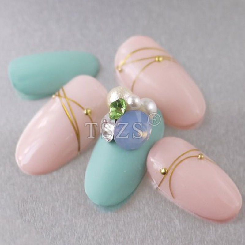 TSZS 200pcs Short Medium Oval  - огляд і ціна Nail Art Navy