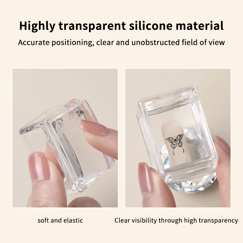 ⭐ Transparent Rectangle Nail A - огляд і ціна Nail Art Jelly