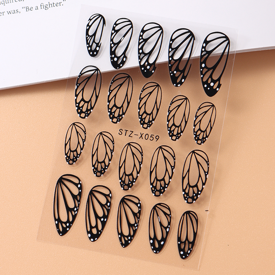 Stunning Black Butterfly Wing  - огляд і ціна Nail Art Full Design