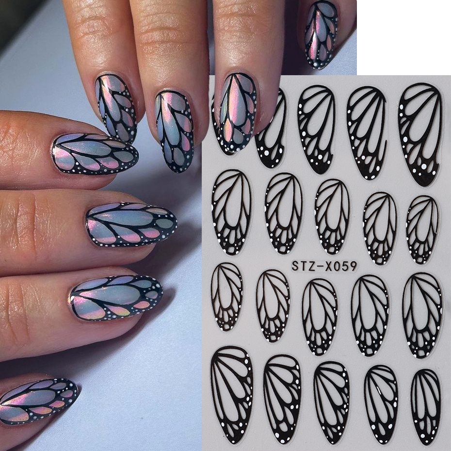 Stunning Black Butterfly Wing  - огляд і ціна Nail Art Full Design