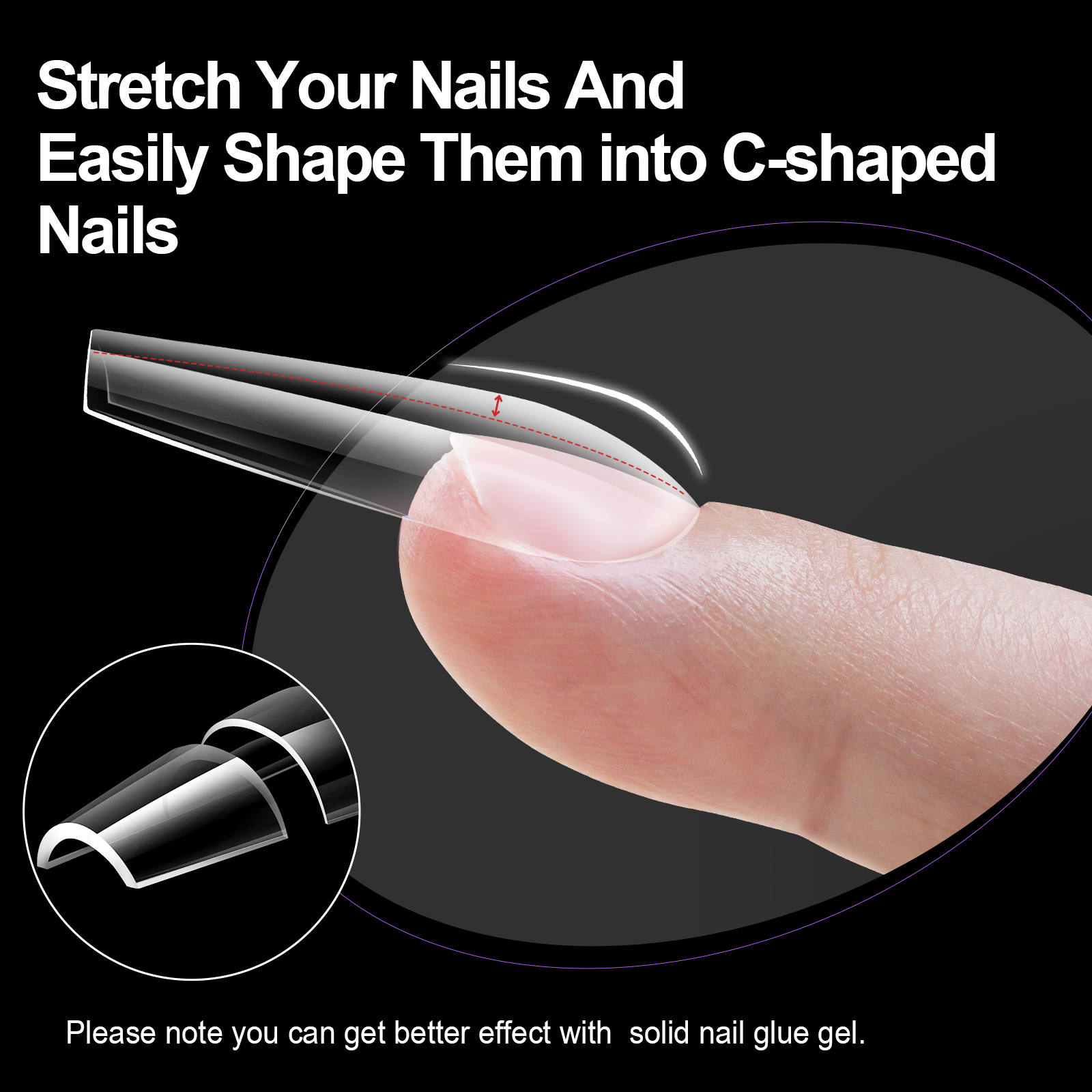 S-2XL Glossy False Nail Tips S - огляд і ціна Nail Extension Form