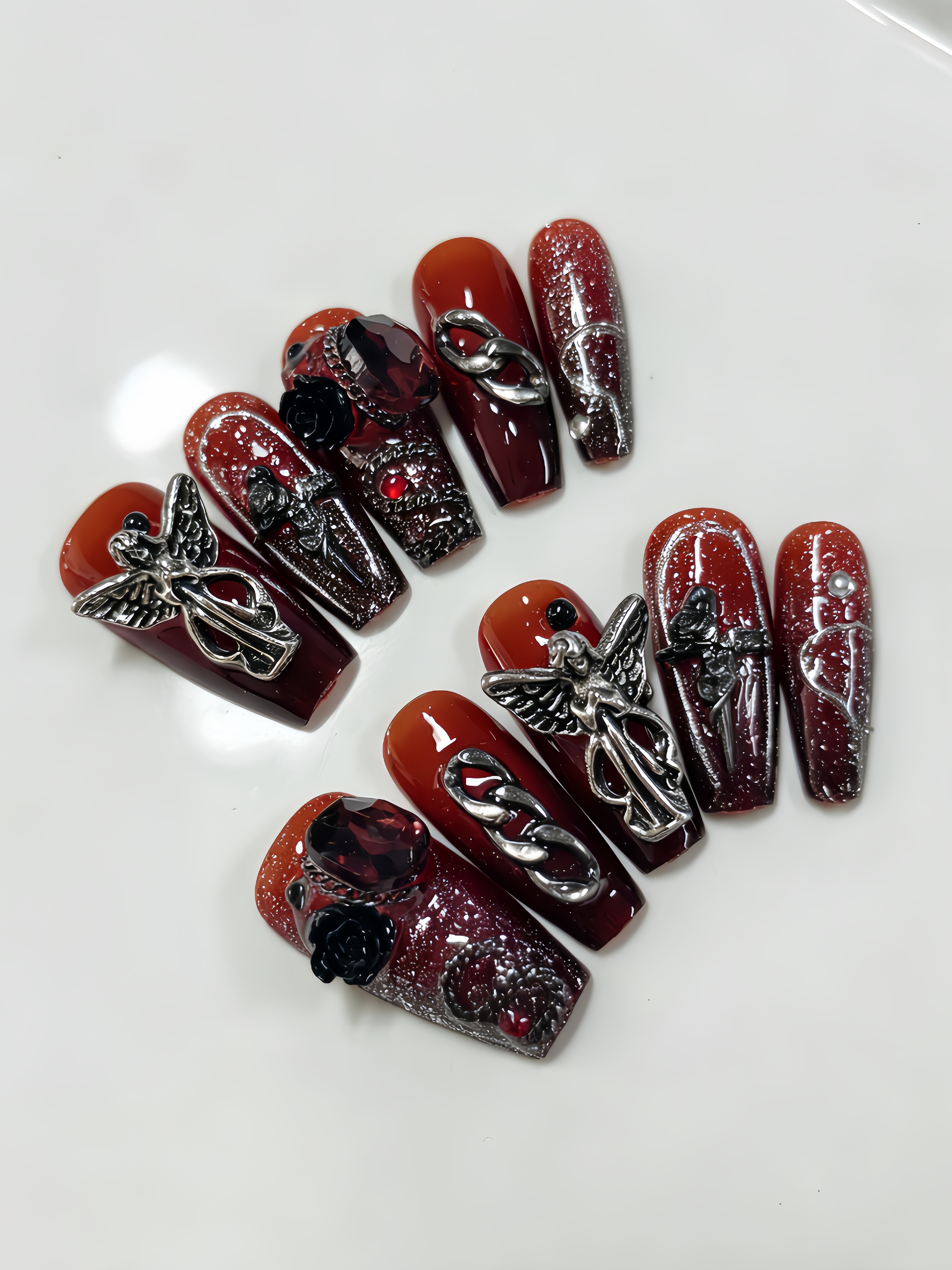 10 Medium-Sized Trapezoidal Pr - огляд і ціна Nail Art Jelly