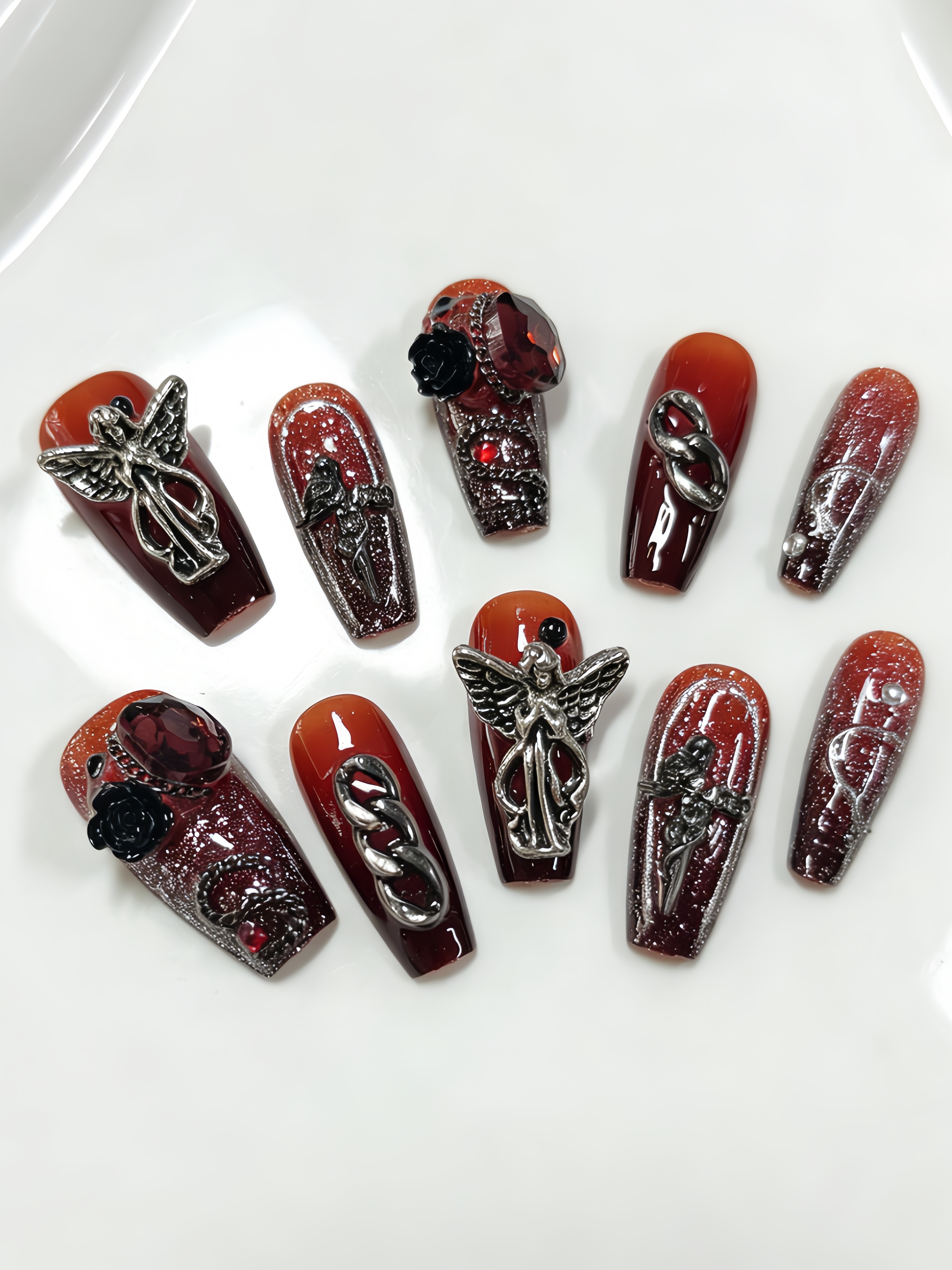 10 Medium-Sized Trapezoidal Pr - огляд і ціна Nail Art Jelly