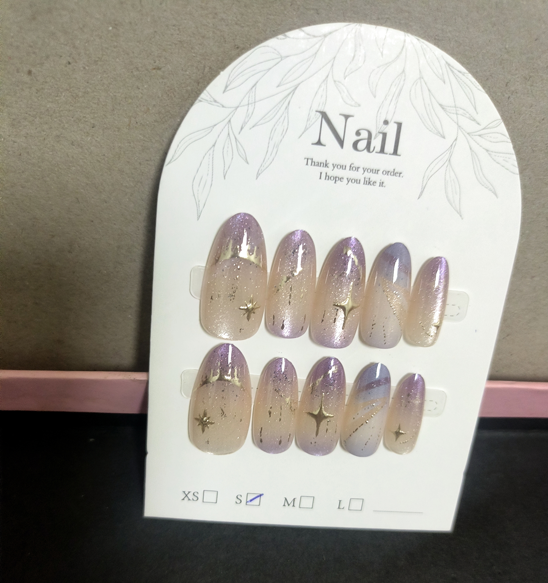 10pcs Cat Eye Purple False Nai - огляд і ціна Nail Art French Nails