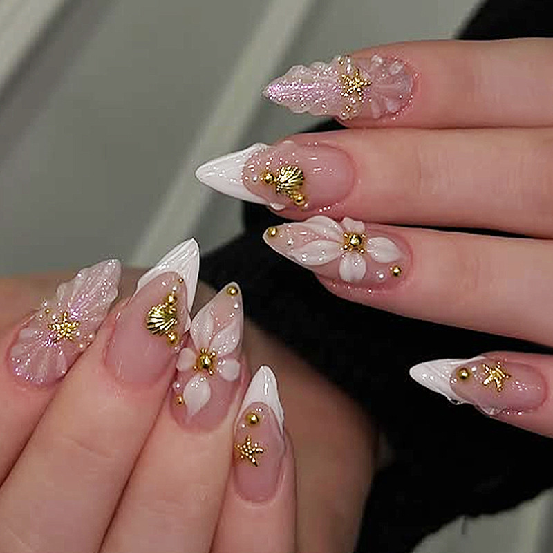 24pcs Finished Almond Press on - огляд і ціна Nail Art Pink