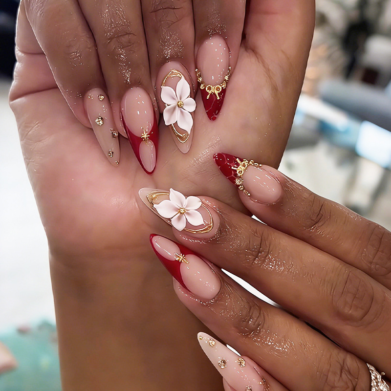 24pcs Finished Almond Press on - огляд і ціна Nail Art Pink