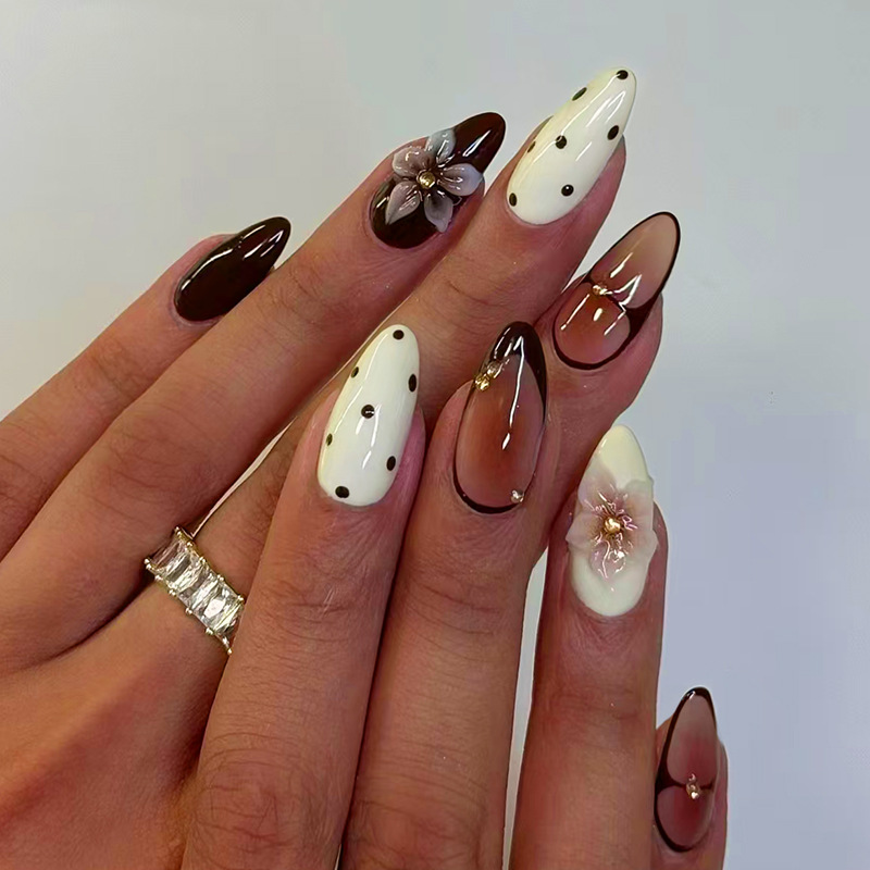 24pcs Finished Almond Press on - огляд і ціна Nail Art Pink