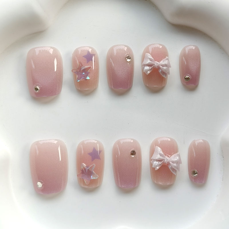 10Pcs Teenage Girl Fashion Cut - огляд і ціна Nail Art Pink