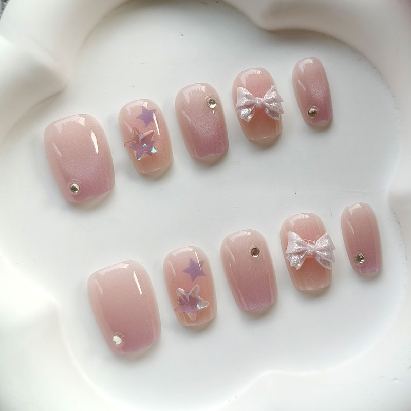 10Pcs Teenage Girl Fashion Cut - огляд і ціна Nail Art Pink