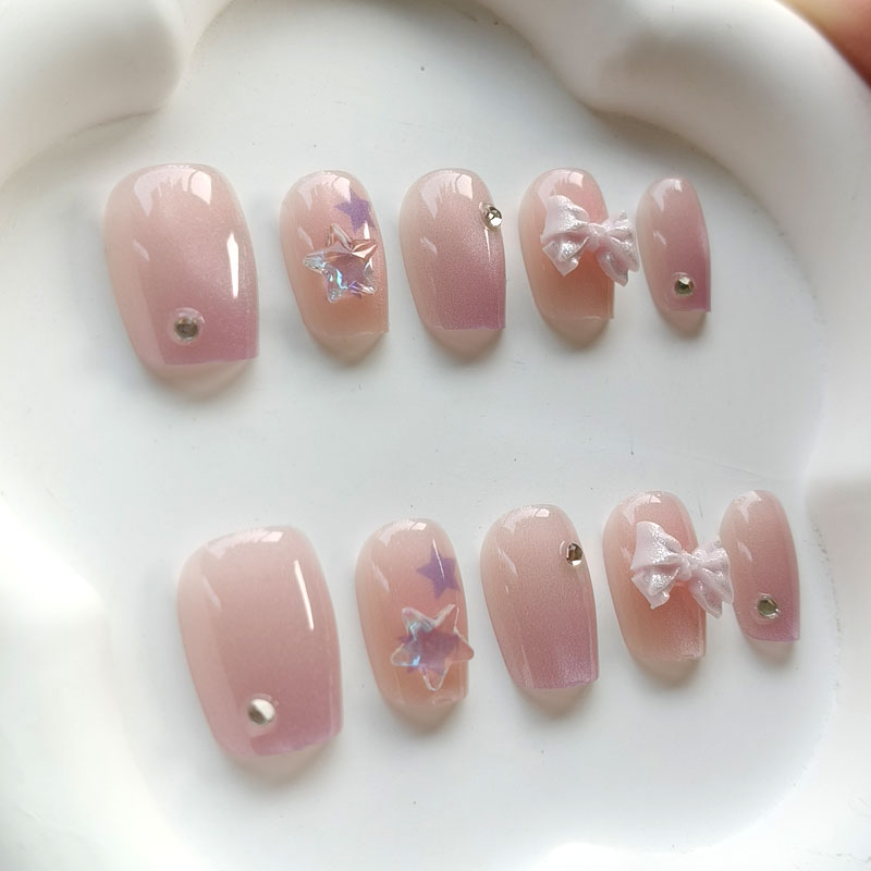 10Pcs Teenage Girl Fashion Cut - огляд і ціна Nail Art Pink